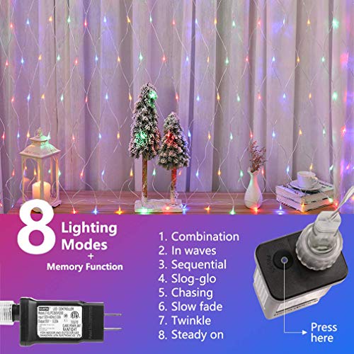 woohaha LED Net Mesh Fairy String Decorative Lights 192 LEDs 9.8ft...