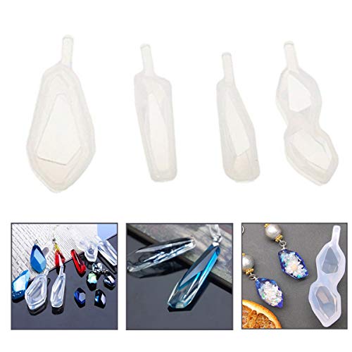 8 PCS Clear Jewelry Silicone Molds and 5 PCS Plastic Droppers, Jew...