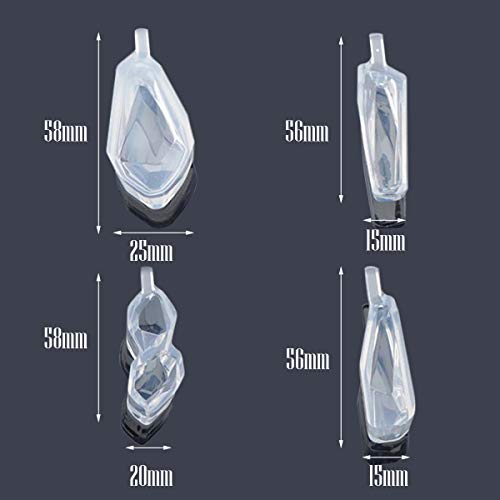 8 PCS Clear Jewelry Silicone Molds and 5 PCS Plastic Droppers, Jew...