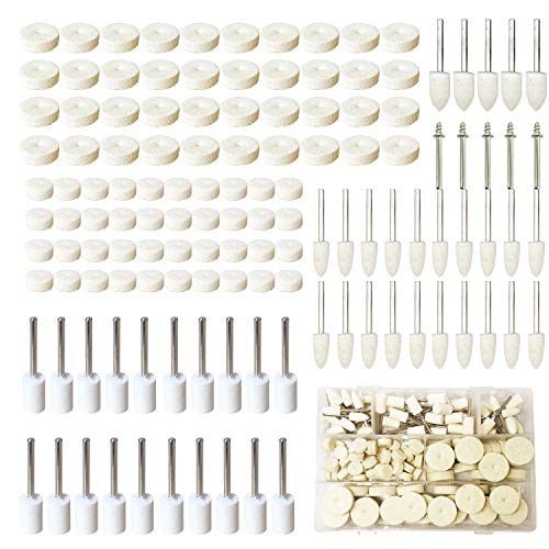 Woohome 150 PCS Polishing Bits Kit 5 Style Polishing Buffing Wheel...