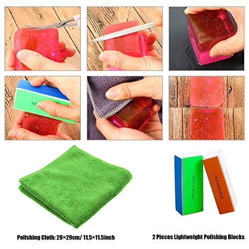 Woohome 17 PCS Resin Casting Tools Set, 3 Style File, Sand Papers,...