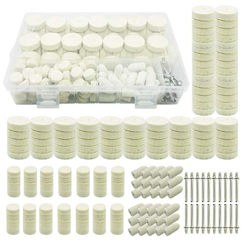 Woohome 200 PCS Polishing Bits Kit 3 Style Polishing Buffing Wheel...
