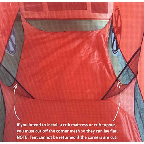 Play Tent for Kids Fire Truck Pop Up Playhouse Red with Step for...