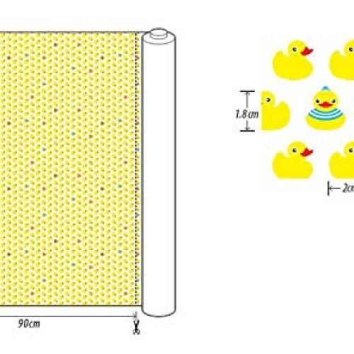 Fabric | Yellow Duck Pattern 100% Cotton Fabric 35.4 Wide by Yard...