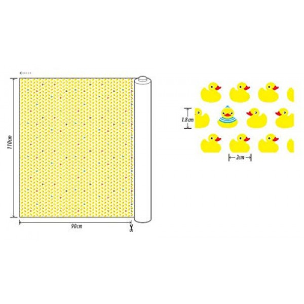 Fabric | Yellow Duck Pattern 100% Cotton Fabric 35.4 Wide by Yard...