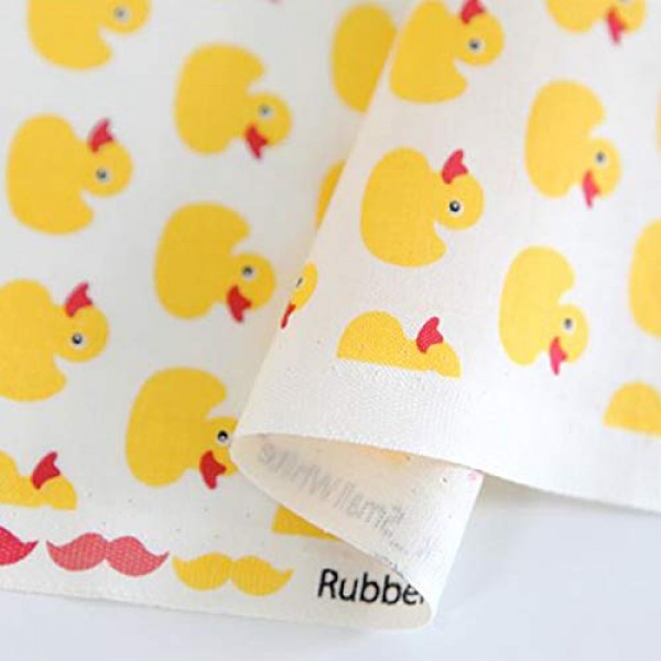 Fabric | Yellow Duck Pattern 100% Cotton Fabric 35.4 Wide by Yard...