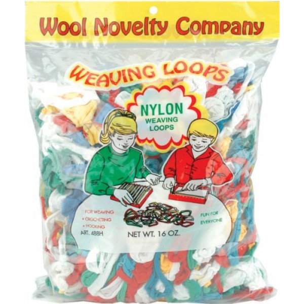Wool Novelty Nylon Weaving Loops, 16-Ounce, Assorted Colors