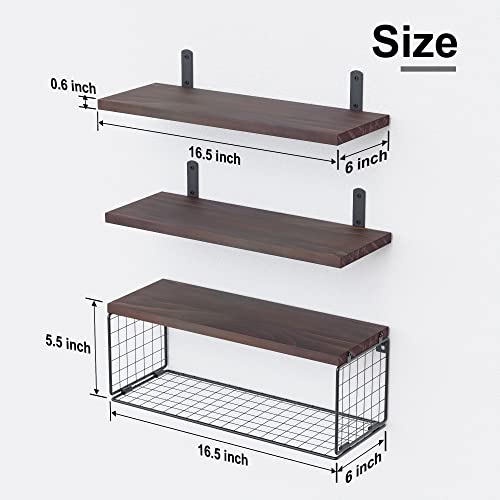 WOPITUES Bathroom Shelves Over Toilet, Floating Bathroom Shelves W...