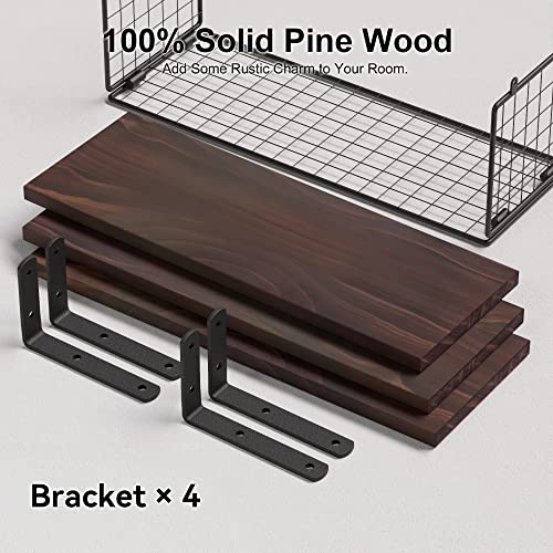 WOPITUES Bathroom Shelves Over Toilet, Floating Bathroom Shelves W...
