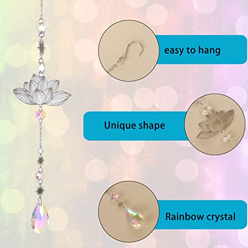 Sun Catchers, 6 Pieces Colorful Crystal Suncatchers Decorative Han...