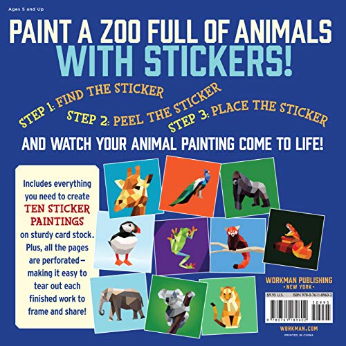 Paint by Sticker Kids: Zoo Animals: Create 10 Pictures One Sticker...