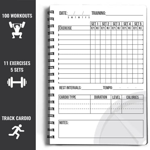 Workout Log Gym - 6 x 8 Inches - Gym, Fitness, and Training Diary ...