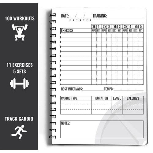 Workout Log Gym - 6 x 8 Inches - Gym, Fitness, and Training Diary ...