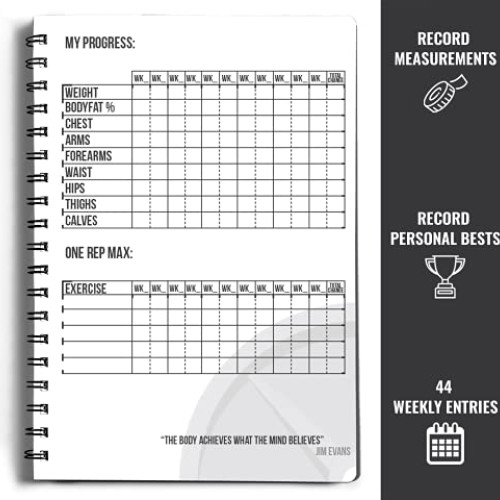 Workout Log Gym - 6 x 8 Inches - Gym, Fitness, and Training Diary ...
