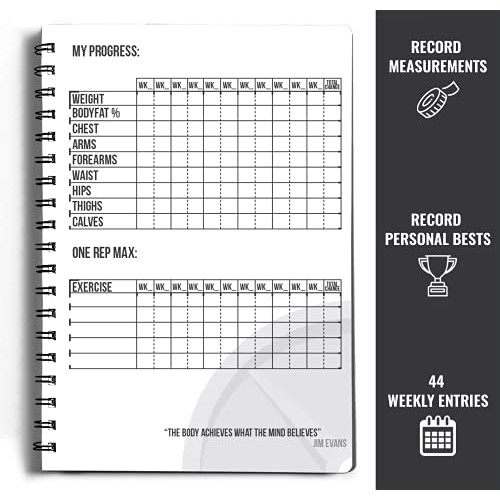 Workout Log Gym - 6 x 8 Inches - Gym, Fitness, and Training Diary ...