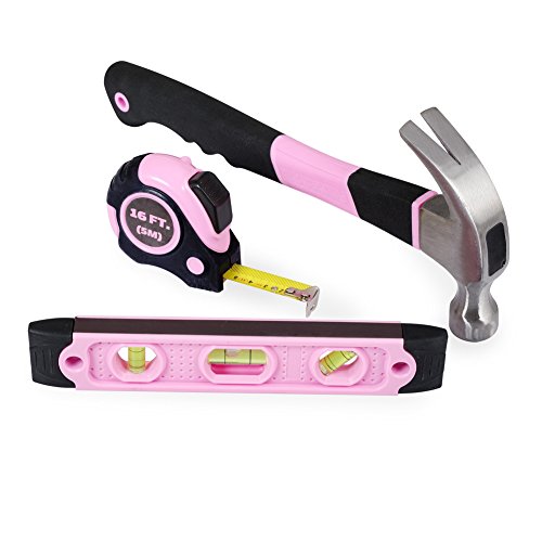 WORKPRO 103-Piece Pink Tool Kit - Ladies Hand Tool Set with Easy C...