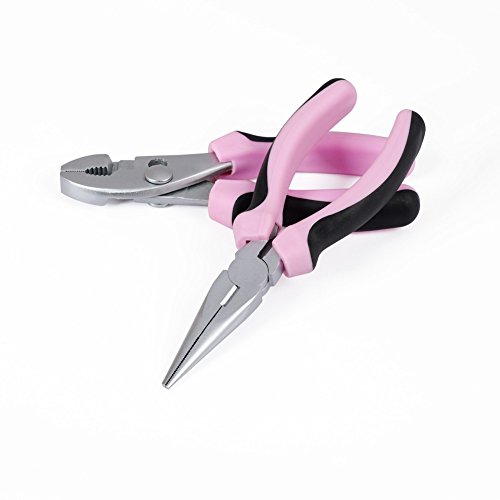 WORKPRO 103-Piece Pink Tool Kit - Ladies Hand Tool Set with Easy C...