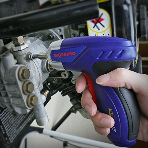 WORKPRO 125-Piece Household Tool Kit – 3.6V Rechargeable Screwdriv...