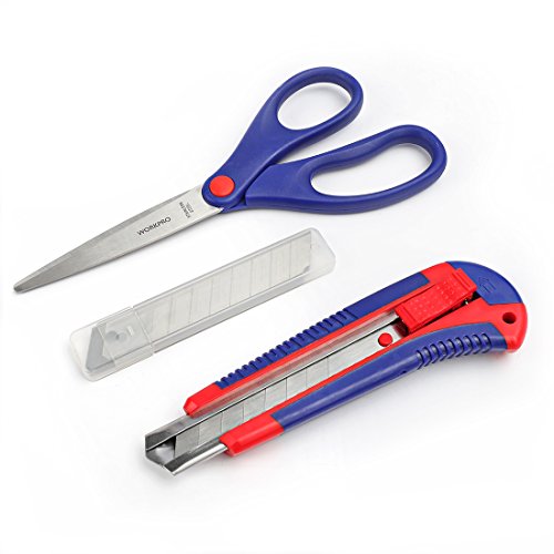 WORKPRO 125-Piece Household Tool Kit – 3.6V Rechargeable Screwdriv...