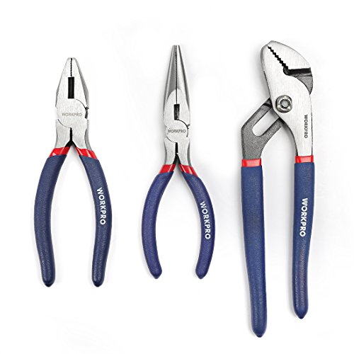 WORKPRO 125-Piece Household Tool Kit – 3.6V Rechargeable Screwdriv...