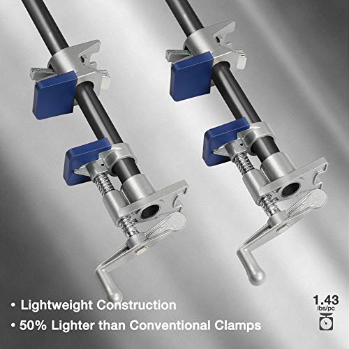 WORKPRO 2-Pack Pipe Clamps, Aluminum Die-casting Lightweight Tube ...