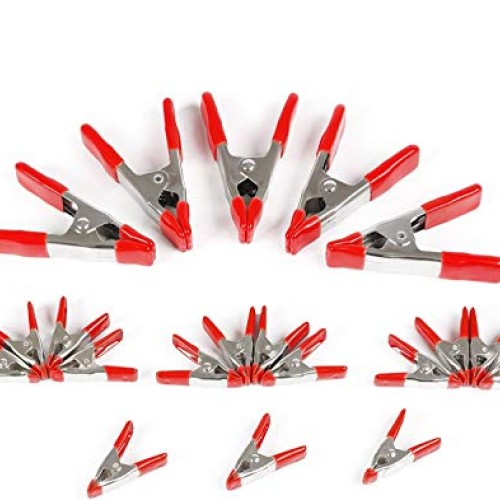 WORKPRO 20-Piece Steel Spring Clamp Set, 15pc 3/4 Clamps, 5pc 1 ...