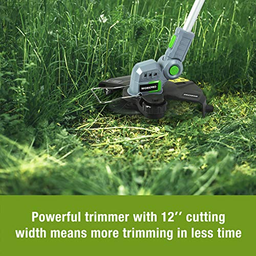 WORKPRO 20V Cordless String Trimmer/Edger, 12-inch, with 2Ah Lithi...