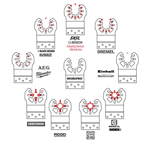 WORKPRO 25-piece Oscillating Multitool Accessories Saw Blades Quic...