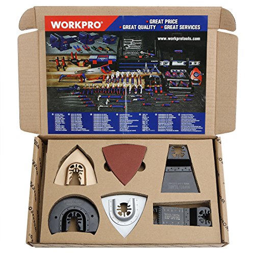 WORKPRO 25-piece Oscillating Multitool Accessories Saw Blades Quic...