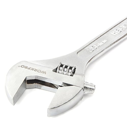 WORKPRO 4-piece Adjustable Wrench Set, Forged, Heat Treated, Chrom...