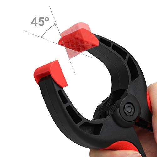 WORKPRO 4-piece Spring Clamp Set, 6-1/2-inch Nylon Clamps with Sof...
