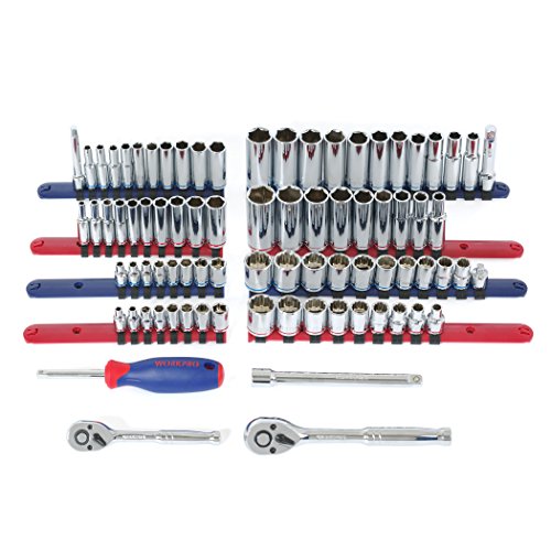 WORKPRO 408-Piece Mechanics Tool Set with 3-Drawer Heavy Duty Meta...