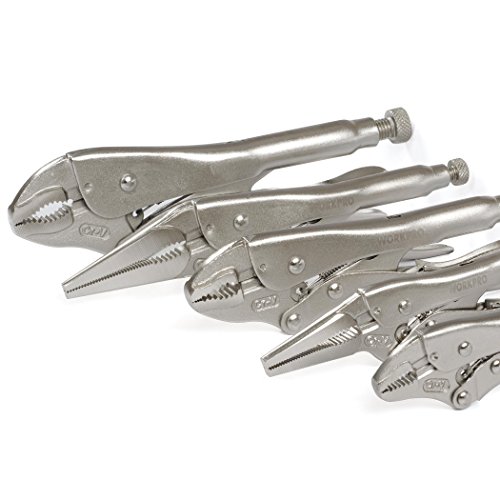 WORKPRO 5-Piece Locking Pliers Set5/7/10 inch Curved Jaw Pliers,6...
