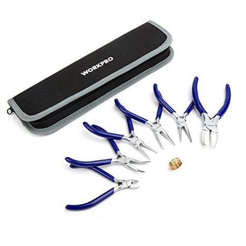 WORKPRO 7-Piece Jewelers Pliers Set Jewelry Tools Kit with Easy Ca...