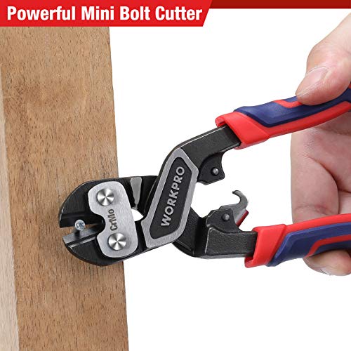 WORKPRO 8 Mini Bolt Cutter, Three-color Bi-Material Ergonomic Han...
