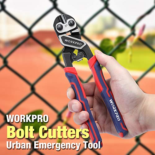 WORKPRO 8 Mini Bolt Cutter, Three-color Bi-Material Ergonomic Han...