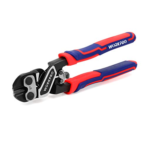 WORKPRO 8 Mini Bolt Cutter, Three-color Bi-Material Ergonomic Han...