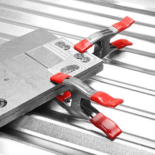 WORKPRO 8-Piece Metal Spring Clamps Nickel-plated Steel Heavy Duty...