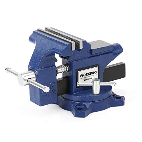 WORKPRO Bench Vise, 4-1/2 Heavy-Duty Utility Combination Pipe Hom...