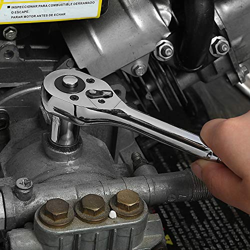 WORKPRO Drive Socket Set, 1/4-Inch & 3/8-Inch Small Socket Wrench ...