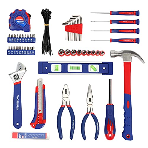WORKPRO Home Tool Kit, 100 Piece Kitchen Drawer Household Hand Too...