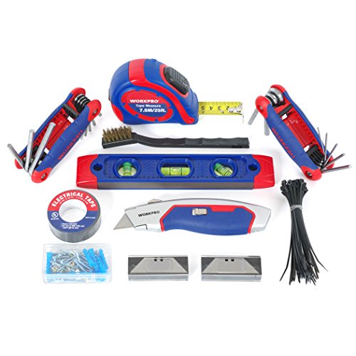 WORKPRO W009037A 322-Piece Home Repair Hand Tool Kit Basic Househo...