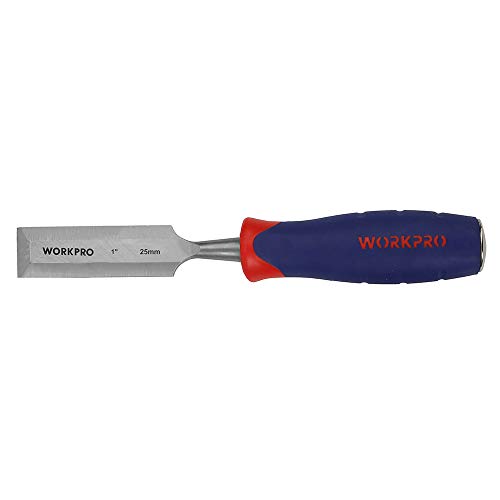 WORKPRO Wood Chisel, 1-Inch Wide Blade, Chrome-Vanadium Steel Cons...