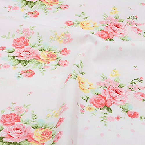 Sewing Cotton Fabric Fresh Floral Rose Quilting Bundle Fabric for ...