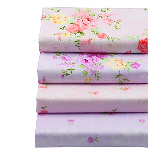 Sewing Cotton Fabric Fresh Floral Rose Quilting Bundle Fabric for ...