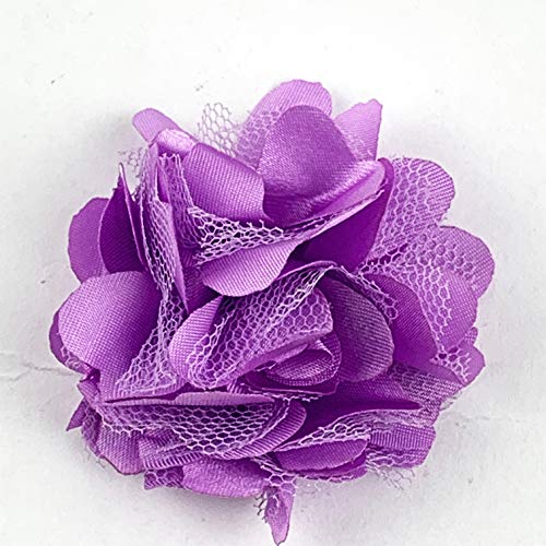 Worlds 10pc Boutique Lace Chiffon Fabric Flower Mesh Flowers 2 In...