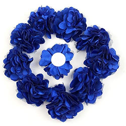 Worlds 10pc Boutique Lace Chiffon Fabric Flower Mesh Flowers 2 In...