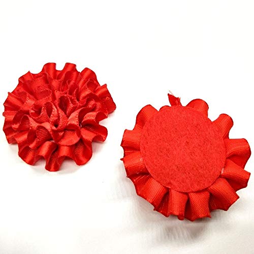 Worlds 10pc Red Chiffon Flowers for Headbands Flower,Crafts,Party ...