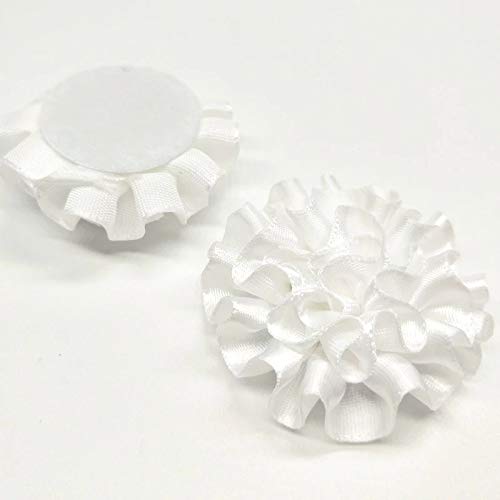 Worlds 10pc White Chiffon Flowers for Headbands Flower,Crafts,Part...