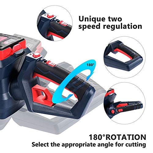 Worth 24Inch 84V Cordless Hedge Trimmer/Shrubbery Trimmer,Brushles...